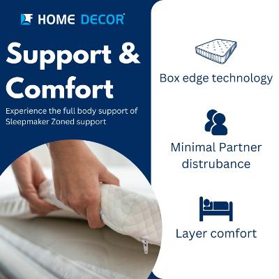 🛋️ HOME DECOR: Elevate Your Comfort with Sleepmaker Zoned Support
